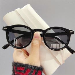 Sunglasses 2023 Round Men Women Classic Frame Fashion Brand Designer Black Driving Sun Glasses Female Shades