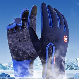 Ski Gloves Waterproof Winter Warm Thermal Ski Gloves Men Women Full Finger Touch Screen Heated Motorcycle Cycling Hiking Fishing Bike SXXL J230802