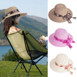 Wide Brim Hats Imitation Lafite Hat Summer Women Sun Sunscreen Sunshade Big Fisherman Beach
