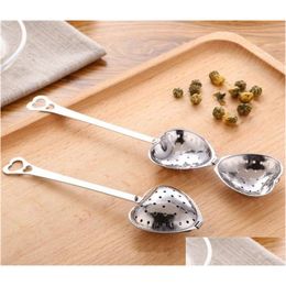 Coffee Tea Tools Spring Time Convenience Heart Infuser Heart-Shaped Stainless Herbal Spoon Philtre New 1 S2 Drop Delivery Home Garden Dh9F7