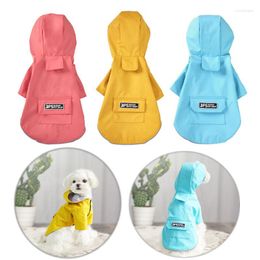 Dog Apparel Pet Raincoat Transparent Hooded Two Legged Clothes Dogs Waterproof Coat Water Resistant For Cats Jacket