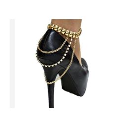 Shoe Parts Accessories Woman High Heel Shoes Pump Flower Charms Heels Chain Fashion Foot Decoration Drop Delivery Series Randomly