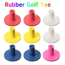 Golf Tees 1pc Rubber Stability Tee Holder 5 Colours 3 8 cm height Training Aid for Driving Range and Practise Mat 230801