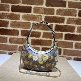 designer luxury g bags Half Moon Shaped Mini Bag Beige White 726843 Interlocking G Beige Ebony Cross Body Flora handbags purse 9A TOP Quality