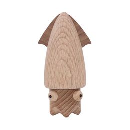 2pcs Toothpick Holders Cute Toothpick Holder Squid Shaped Novelty Ornament Wood for