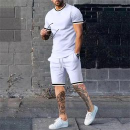 Men's Tracksuits 2023 Summer Suit Pullover T-shirt Shorts 2-piece Set Casual Breathable Sportswear 3D Print Fashion Novel Short Sleeve Top