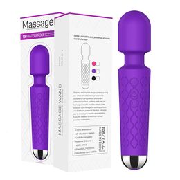 Vibrators Powerful Magic Wand Vibrators for Women Clitoris Stimulator AV Stick G Spot Massager Female Masturbator Sex Toys for Woman Shop 230801