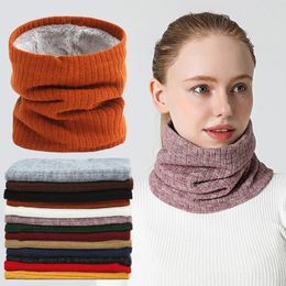 Scarves Winter Women Scarf Knit Neckchief Lady Men Knitted Full Face Mask Snood Neck Bufanda Thick Muffler