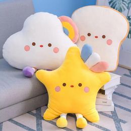 Pillow Creative Toy Luminous Soft Stuffed Plush Glowing Stars Cloud Bread Apple Toys Gift For Kids Children Girls