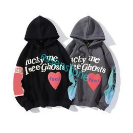 Men's Hoodies Mens Clothing Hoodies "Lucky me I see Ghosts" Print Hoodie Sweatshirts Mens Women Designer Hoodies Pullover