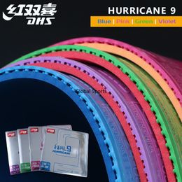 Table Tennis Sets Original Hurricane 9 Colorful Rubber Ping Pong Tacky Elastic Hard Sponge 230801