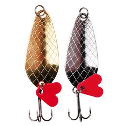 Baits Lures 1PCS Metal Jigging Spinner Spoon 9g 7cm Fishing Lure Hard Sequins Noise Paillette Artificial Bait with Treble Hook 230802