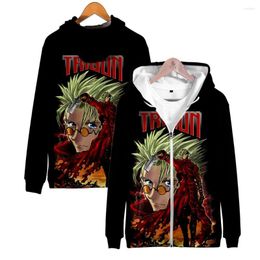 Men's Hoodies Anime Trigun Stampede Zipper Jacket 3D Men Women Oversized Harajuku Hoodis Sweatshirt Casual Tops Highstreet Coat