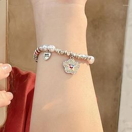 Link Bracelets Natural Gem Stone Bracelet Irregular Pearl Stretch Beads Star Heart Bangles Quartz Wristband For Women Girl