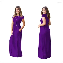 Party Dresses Bright Purple Colour Temperament Elegant Women Dress 2023 ODM Service Female Spring Summer Evening Long Vestidos