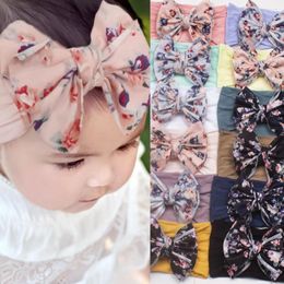 Hair Accessories 1 Piece Baby Headband Flower Toddler Infant Kids Girl Born Bow Turban Bandage Headwear Headwrap Gift