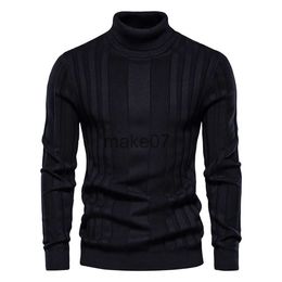 Men's Sweaters AIOPESON Slim Fit Pullovers Turtleneck Men Casual Basic Solid Colour Warm Striped Sweater Mens New Winter Fashion Sweaters Male J230802