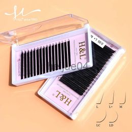 False Eyelashes H L 815Mix Matt Black PBT Mink Eyelashes LLLCLDLU(M) Curl False Eyelash Extension for Grafting L Shaped Makeup Lashes x0802