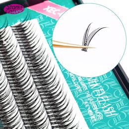 False Eyelashes 10 Boxes/lot C Curl Natural False Eyelashes Individua Eye Lashes Grafting Encryption Silk Fake Dovetail Fly Eyelash Extension 230802