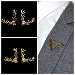 Brooches Promotions !! 1 Piece Sale Antique Deer Heads Vintage Men Retro Jewellery Gifts Collar Pin Brooch Br890