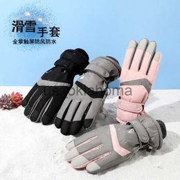 Ski Gloves Men Women Winter Skiing Gloves Ski Cycling Gloves Waterproof Biker Glove Man Motorcyclist Motorcycle Thermal Gloves J230802