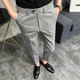 Men's Pants Spring Summer Suit Men Stylish Slim Business Casual Pnts Design Sense Trend