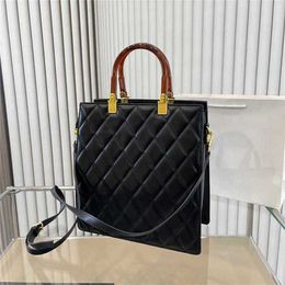 Lady Shopping Bags Tote Bag Womens Handbags Black Purse Designer Bags Luxury Leather Fashion Letters Print Shoulder Bag Vintage Portable Wallet 221214