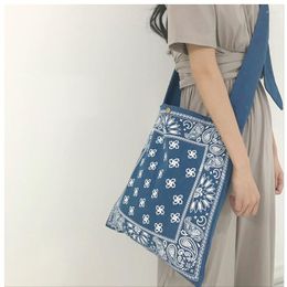 Evening Bags Boho Chic Wide Strap Slouch Bag Women Bohemian Style Printing Messenger Teenager Casual Big Size Hippie Gypsy Fabric Handbag