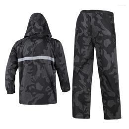 Raincoats Raincoat Suit Motocross Rain Pants Jacket Set Camouflage Color Waterproof Protective Gear Fashion Motorcycle Bike Riding Cloth