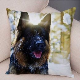 Cushion/Decorative Pet Animal German Shepherd Dog Case Covers Cushion Cover for Sofa Home Decor case