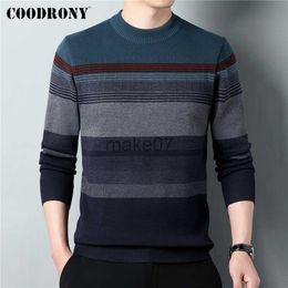 Men's Sweaters COODRONY Brand ONeck Striped Sweater Men Clothing Autumn Winter New Arrival Knitwear Casual Thick Warm Pullover Jersey Z1158 J230802