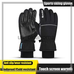 Ski Gloves Outdoors Windstop Black Adult Ski Gloves Snowboard Gloves Motorcycle Winter Thermal Riding Climbing Waterproof Snow Gloves J230802