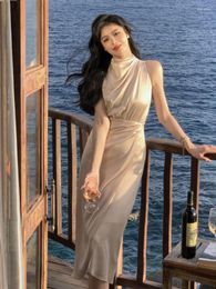 Casual Dresses 2023 Summer Sexy Bodycon Luxury Lady Midi Long Dress For Women Club Elegant Tank Party Prom Clothing