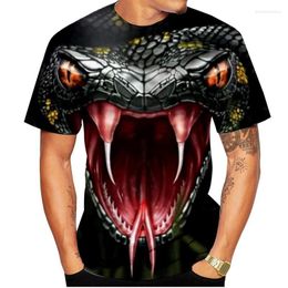 Men's T Shirts 2023 Summer Black Snake 3D Print T-Shirts Horror Animal Streetwear Men Women Fashion Oversized O-Neck Shirt Tops Clothing