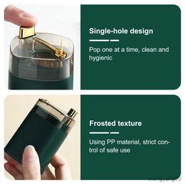 2pcs Toothpick Holders Storage Toothpick Holder Portable Creative Hand Press Push Automatic Eject Multicolor Light Luxury Style Home Gadget Bottle R230802