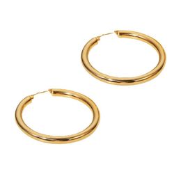 Stainless Steel Metal Hollow Hoop Huggie Earrings For Women High-quality Fashion Gold Color Ear Jewelry Accessories