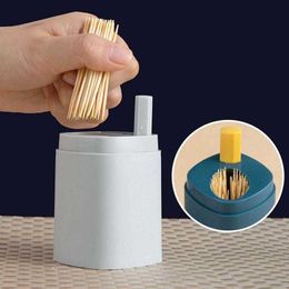 2pcs Toothpick Holders Press Toothpick Box Automatic Toothpick Holder Dispenser Up Toothpick Dispenser For Restaurant Novelty Toothpicks Container