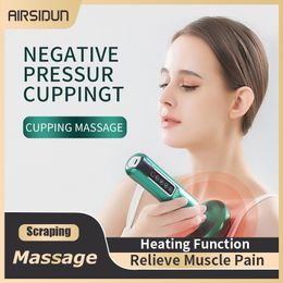 Other Massage Items Tricolor Electric Massager GuaSha Anti Cellulite Vacuum Suction Cup Beauty Health Scraping Infrared Heat Slimming Thera 230802