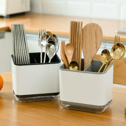 Storage Bottles Spoon Fork Chopstick Holder Box Double Layer Cutlery Drain Rack Organiser Racks For Kitchen