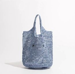 Designer-Tasche, Umhängetasche, Strandtasche, modische Netz-Hohlgewebe-Einkaufstaschen für den Sommer, Stroh-Einkaufstasche a9