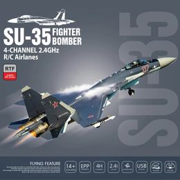 Aircraft Modle BBSONG SU 35 Stunt RC Plane For Adult 2 4G 4CH Fighter 360 Flip Roll Six Axis Remote Control Toy Teens Kids Boy 230801