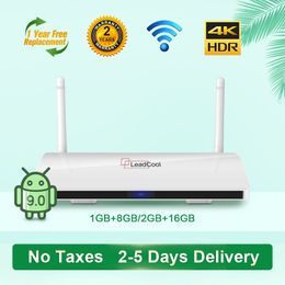 Leadcool S905W Settop Box Smart Android TV Box Amlogic S905W Quad Core Android 9 Support WIFI France Warehouse No extra VAT