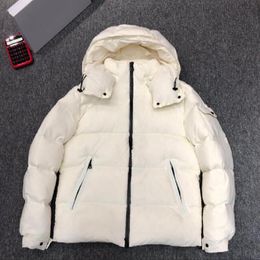 Men Classic Hooded Down Coat waterproof Thick Soft Warm Parkas White Outerwear Unisex Couples Jackets