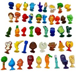 Transformation toys Robots vegetable fruits Cartoon Animals stikeez soft pvc Action Figures with Sucker Mini doll Suction Cup models 230801