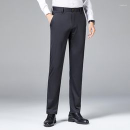 Men's Pants Spring Summer Casual Business Comfortable Ice Silk Trousers Thin Quick Drying Fashion Versatile Straight Leg