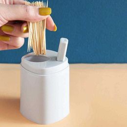 2pcs Toothpick Holders Toothpick Holder Desktop Dental Cleaning Tools Toothpick Box Creative Toothpick Storage Box Press Toothpick Dispenser