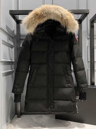 FashionDesigner Donna Versione di media lunghezza Piumino da donna Piumino canadese Piumino Parka Inverno Cappotti caldi e spessi Antivento Gooseses Streetwear