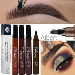 Eyebrow Enhancers 4 Point Microblading Eyebrow Pen Waterproof Fork Tip Eyebrow Tattoo Pencil Long Lasting Professional Fine Sketch Liquid x0801