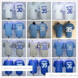 Vintage Movie Baseball Wears Jersey 30 Yordano Ventura 35 Eric Hosmer 36 Cam Gallagher 16 Bo Jackson 6 Lorenzo Cain 1985 Men Women Youth Size S--XXXL