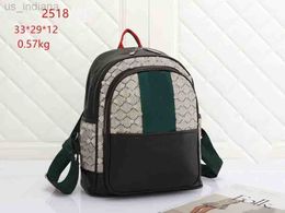 School Bags Designer Travel Backpack Men Leather Shoulder Crossbody Bag Full Letters Schoolbag Backpacks Women Messenger Bags Purse Totes 33cm Z230802